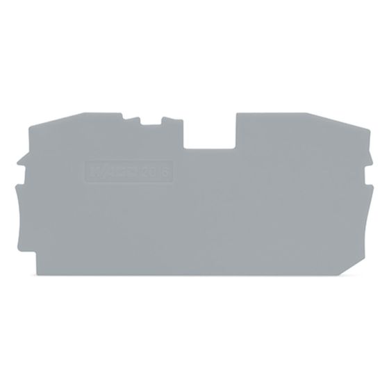 Wago Abschluss- und Zwischenplatte TOPJOB S 2016-1291, 1mm, Polyamid, Grau