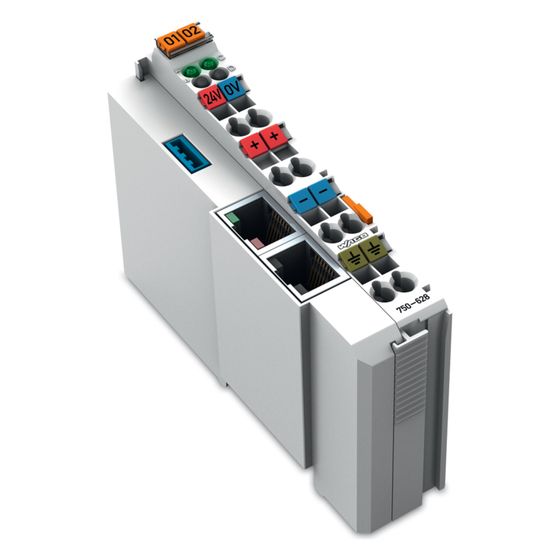 Wago Kopplermodul 750-628, 100x25x69,8mm, Polycarbonat/Polyamid 6.6, lichtgrau
