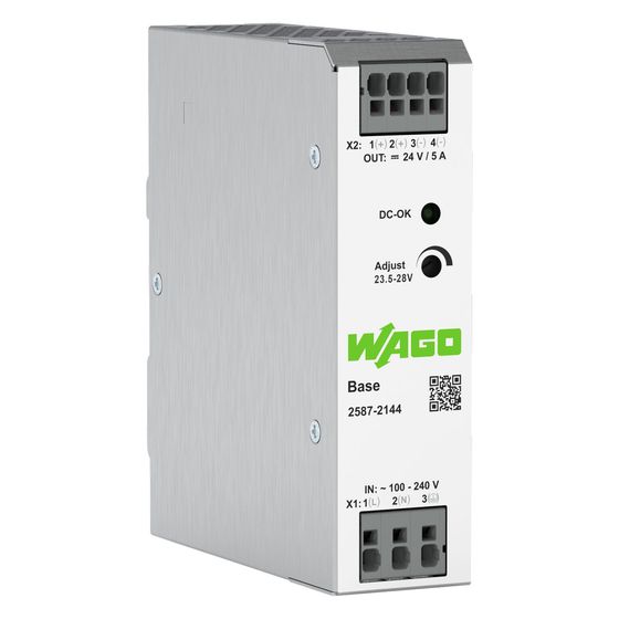 Wago Primär getaktete Stromversorgung Base, 120W 24V 5A, 56x125x138mm
