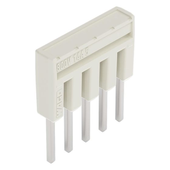 Wago Querverbinder 2000-405, 5-fach, 800V, 14A, 3,5mm Raster, isoliert, Lichtgrau