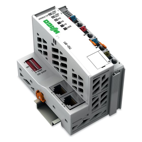 Wago Controller Modbus TCP 750-891, 2 x ETHERNET, 100x61,5x100mm, Polycarbonat/Polyamid 6.6