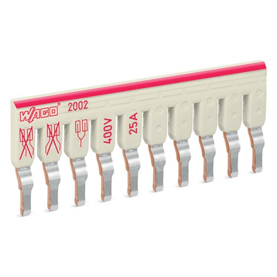 Wago Schachtelbrücker TOPJOB S 2002-480, 10-fach 400V 25A, 5,2mm, Lichtgrau