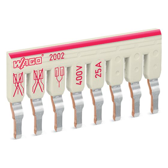 Wago Schachtelbrücker TOPJOB S 2002-478, 8-fach, 400V, 25A, 5,2mm Raster, Lichtgrau