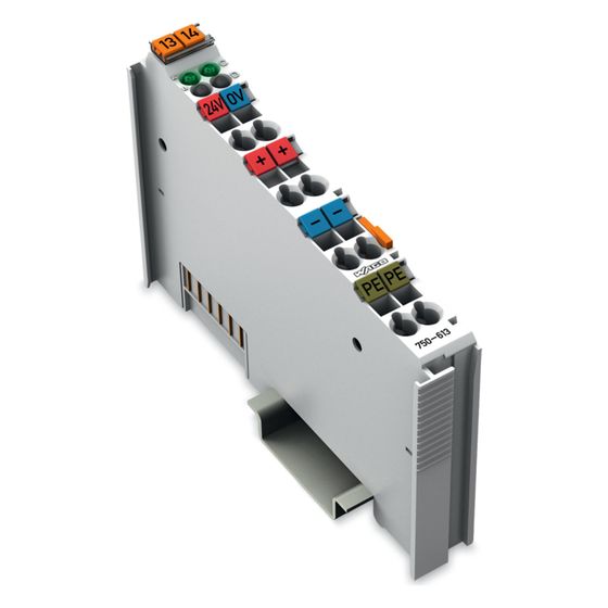 Wago Systemeinspeisung 750-613, DC 24 V, 100x12x69,8mm, Polycarbonat/Polyamid 6.6, lichtgrau