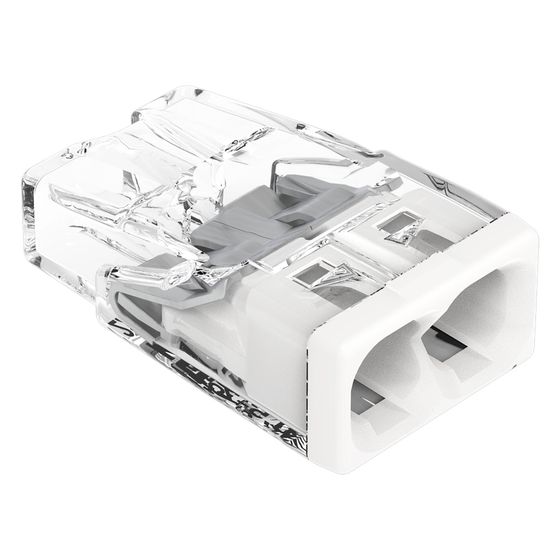 Wago Verbindungsdosenklemme 2273 2273-202, 0,5-2,5mm2, Polycarbonat, Transparent/Weiß