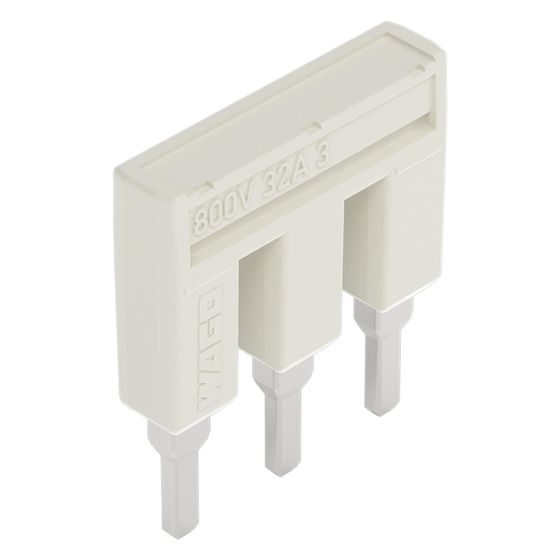 Wago Kammbrücker TOPJOB S 2004-403, 3-fach, 32A, 800V, 6,2mm, Polyamid, Lichtgrau