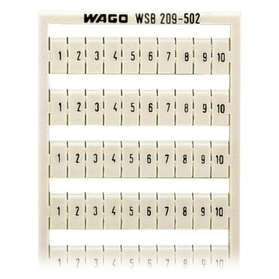 Wago WSB-Beschriftungskarte 209-502, 5mm Rastermaß, weiß