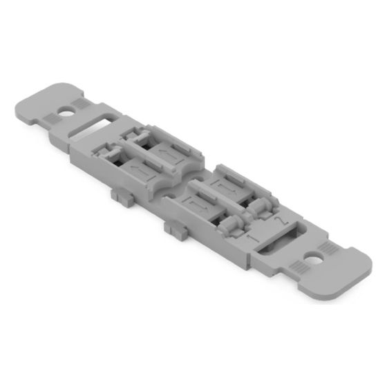 Wago Befestigungsadapter 221-2502, 2-fach, Schraubbefestigung, Polyamid, Grau