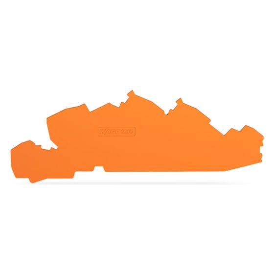 Wago Abschluss- und Zwischenplatte 2205-7692, 1mm, Polyamid, Orange