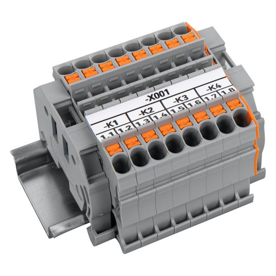 Wago Relaisklemmenleiste 821-500, 800V 24A, Thermoplast, Grau