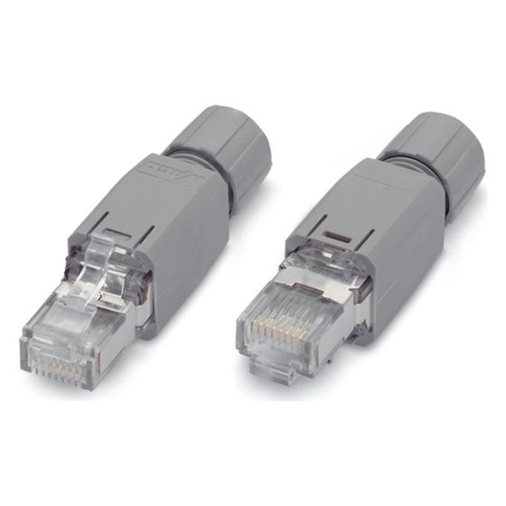 Wago ETHERNET-Stecker 750-975, IP20, Kategorie 5E, Kunststoff, Lichtgrau, 750-975