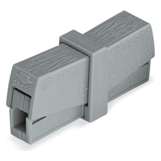Wago Leuchtenklemme 224-201, 0,5-2,5mm2, 400V, 24A, Grau
