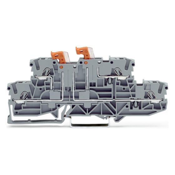 Wago Doppelstock-Doppeltrennklemme 2002-2951, 400V 16A, 0,25-4mm2, 5,2x108x42mm, Grau
