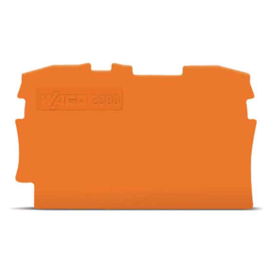 Wago Abschluss- und Zwischenplatte 2000-1292, 0,7 mm, Polyamid, Orange