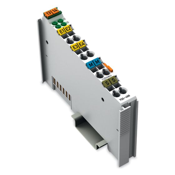 Wago Analogeingangsmodul 750-468, 4-Kanal DC 0-10V, Polycarbonat/Polyamid 6.6, lichtgrau, 750-468