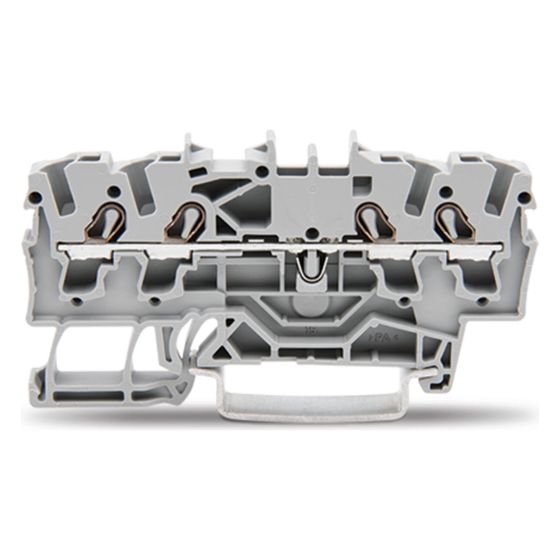 Wago 4-Leiter-Durchgangsklemme TOPJOB S 2002-1401, 2,5mm2, 800V, 24A, Grau