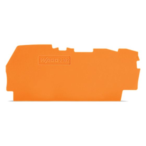Wago Abschluss- und Zwischenplatte 2102-1392, 0,8mm, Polyamid, Orange