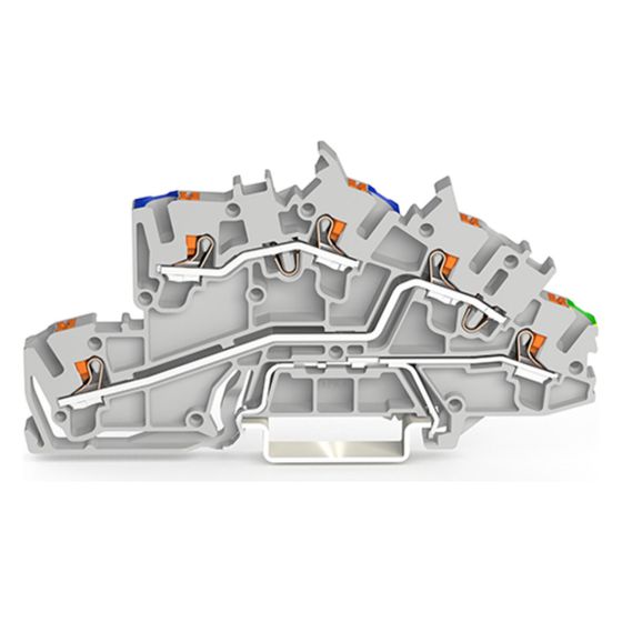 Wago Installationsetagenklemme 2203 2203-7646, 400V 31A, Polyamid, Grau