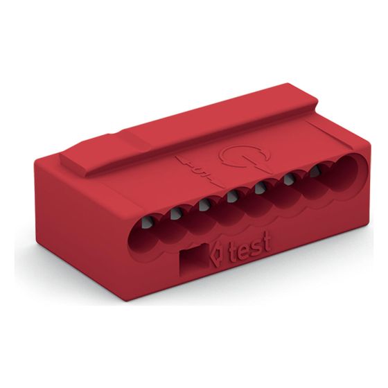 Wago MICRO-Verbindungsdosenklemme 243 243-808, 8-Leiter 0,6-0,8mm, Rot