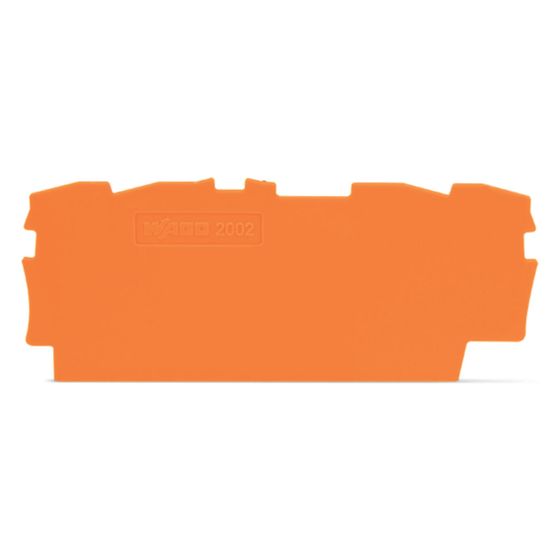 Wago Abschluss- und Zwischenplatte TOPJOB S 2002-1492, 0,8mm, Polyamid, Orange