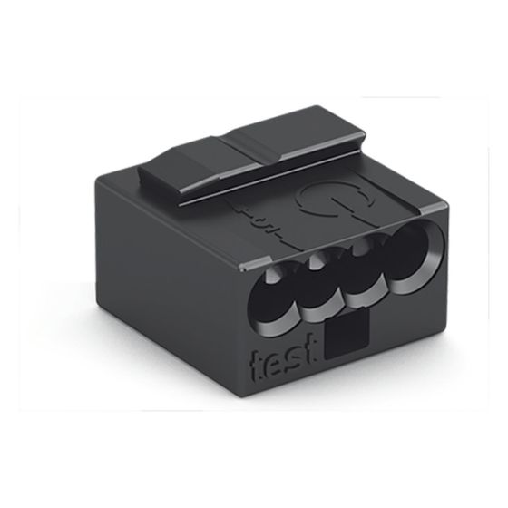 Wago Verbindungsdosenklemme 243 243-204, 4-Leiter 0,6-0,8mm, Dunkelgrau