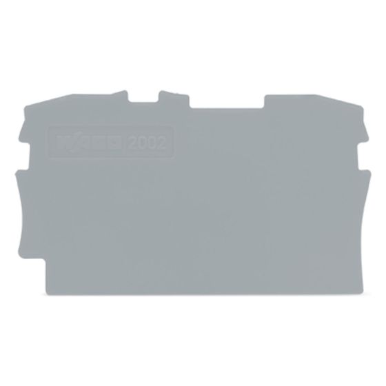 Wago Abschluss- und Zwischenplatte TOPJOB S 2002-1291, 0,8 mm, Polyamid, Grau