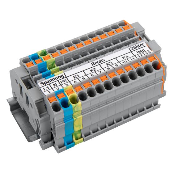 Wago Relaisklemmenleiste 821-501, 800V 24A, Polyamid, mehrfarbig