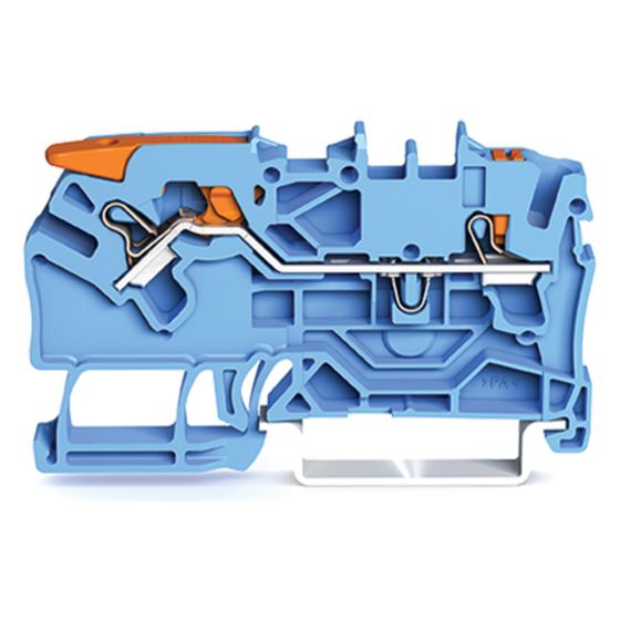Wago 2-Leiter-Durchgangsklemme TOPJOB S 2102-5204, 2,5mm2, Thermoplast, Blau