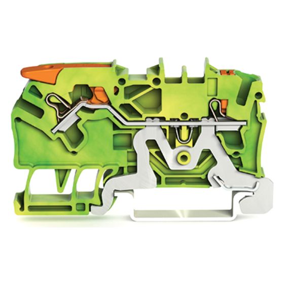 Wago 2-Leiter-Schutzleiterklemme TOPJOB S 2102-5207, 0,25-4mm2, Grün/Gelb