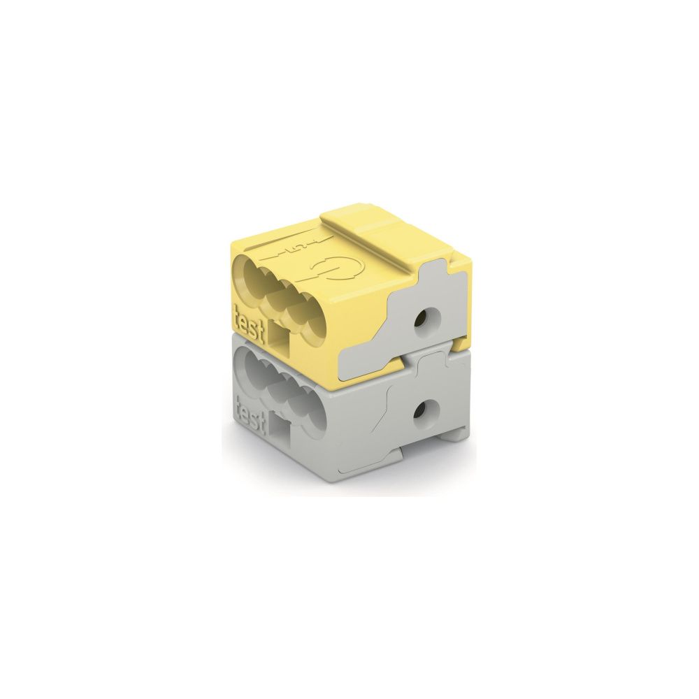 Wago 4-Leiter-Buchsenklemme 243 243-212, 0,6-0,8mm, Polyamid, Lichtgrau/Gelb... WAGO-243-212 4044918441407 (Abb. 10)