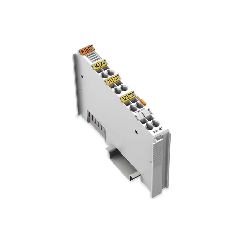 Wago 2-Kanal-Relaisausgang 750 750-517, AC 250 V 1A, Polycarbonat/Polyamid 6.6, lichtgrau... WAGO-750-517 4045454393519 (Abb. 2)