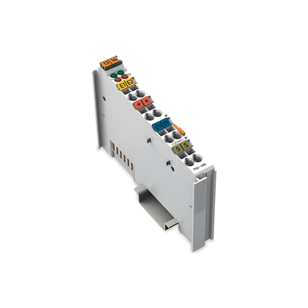 Wago Analogeingangsmodul 750-466, 2-Kanal, 12 Bit, Polycarbonat/Polyamid 6.6, lichtgrau... WAGO-750-466 4045454392949 (Abb. 2)