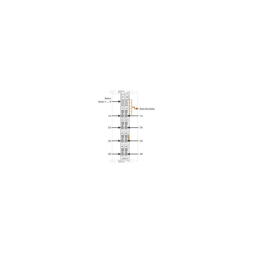 Wago 4-Kanal-Relaisausgang 750-515, 250V, 2A, 100x12x67,8mm... WAGO-750-515 4055143512831 (Abb. 6)