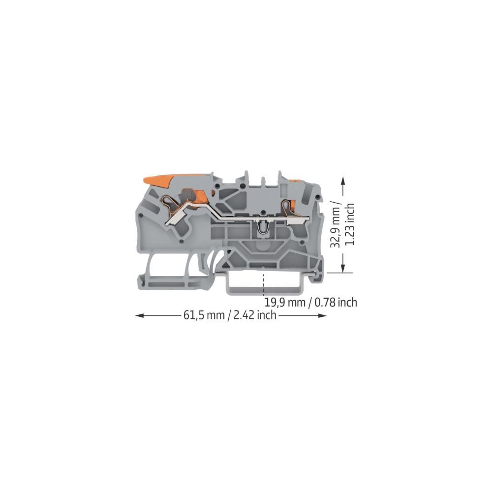 Wago 2-Leiter-Durchgangsklemme TOPJOB S 2102-5201, 2,5mm2, Polyamid, Grau... WAGO-2102-5201 4055143741842 (Abb. 5)