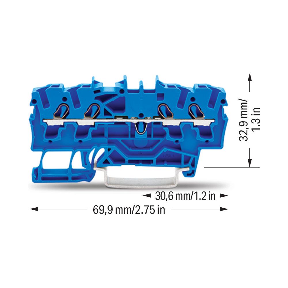 Wago 4-Leiter-Durchgangsklemme TOPJOB S 2002-1404, 0,25-4mm2, Polyamid, Blau... WAGO-2002-1404 4017332999304 (Abb. 13)