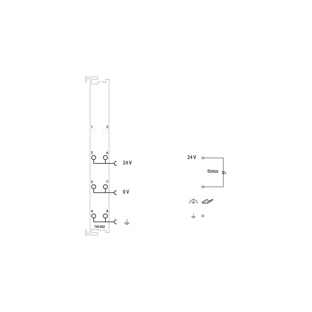 Wago Potentialeinspeisung 750-602, 24V DC, 12x100x69,8mm, Polycarbonat/Polyamid 6.6, lich... WAGO-750-602 4045454393731 (Abb. 8)