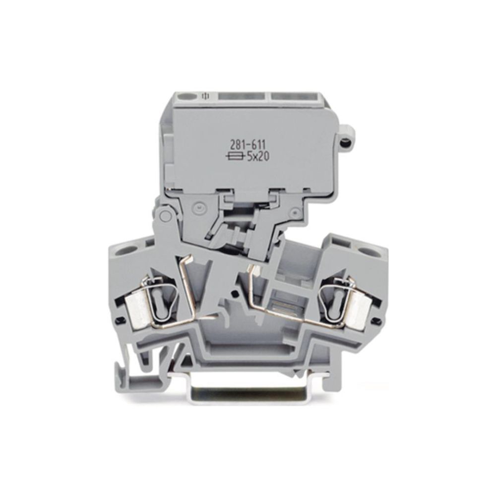 Wago 2-Leiter-Sicherungsklemme 281 281-611, 800V 10A 4mm2, Polyamid, Grau... WAGO-281-611 4045454614591 (Abb. 2)