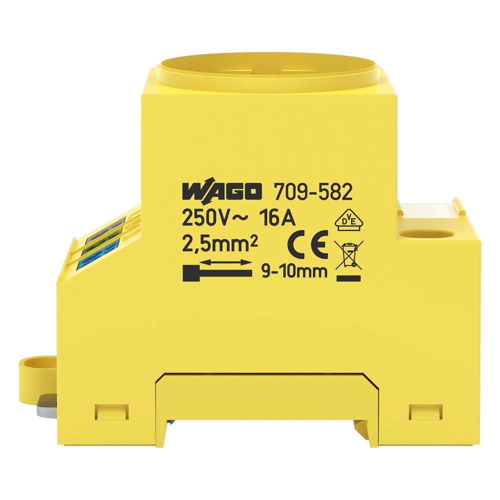 Wago Schaltschrank-Steckdose 709-582, 250V 16A 3TE, Polyamid, Signalgelb... WAGO-709-582 4055143718325 (Abb. 20)