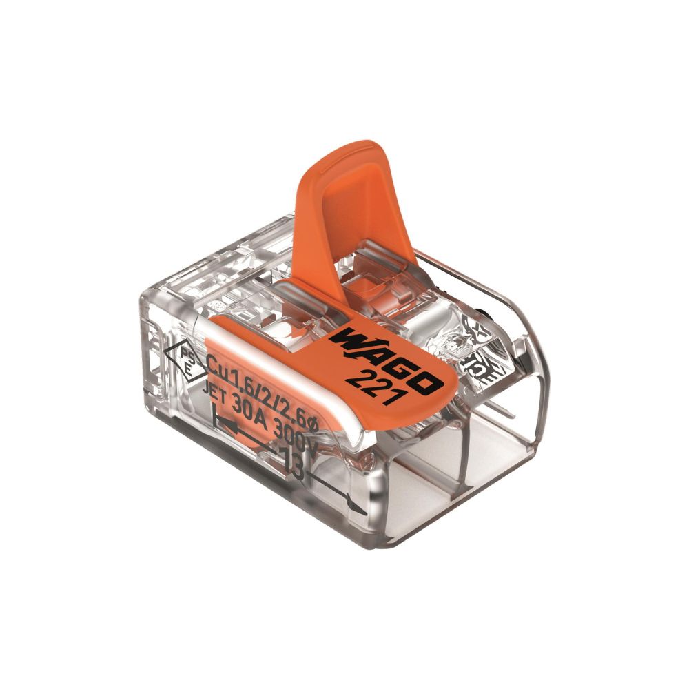 Wago Verbindungsklemme 221 221-612, 0,5-6mm2, Polycarbonat, Transparent/Orange... WAGO-221-612 4055143704168 (Abb. 6)