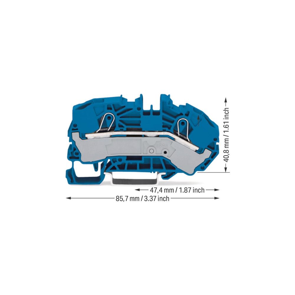 Wago Verteiler-Einspeiseklemme 2016 2016-7604, 16mm2, Polyamid, Blau... WAGO-2016-7604 4045454725099 (Abb. 4)