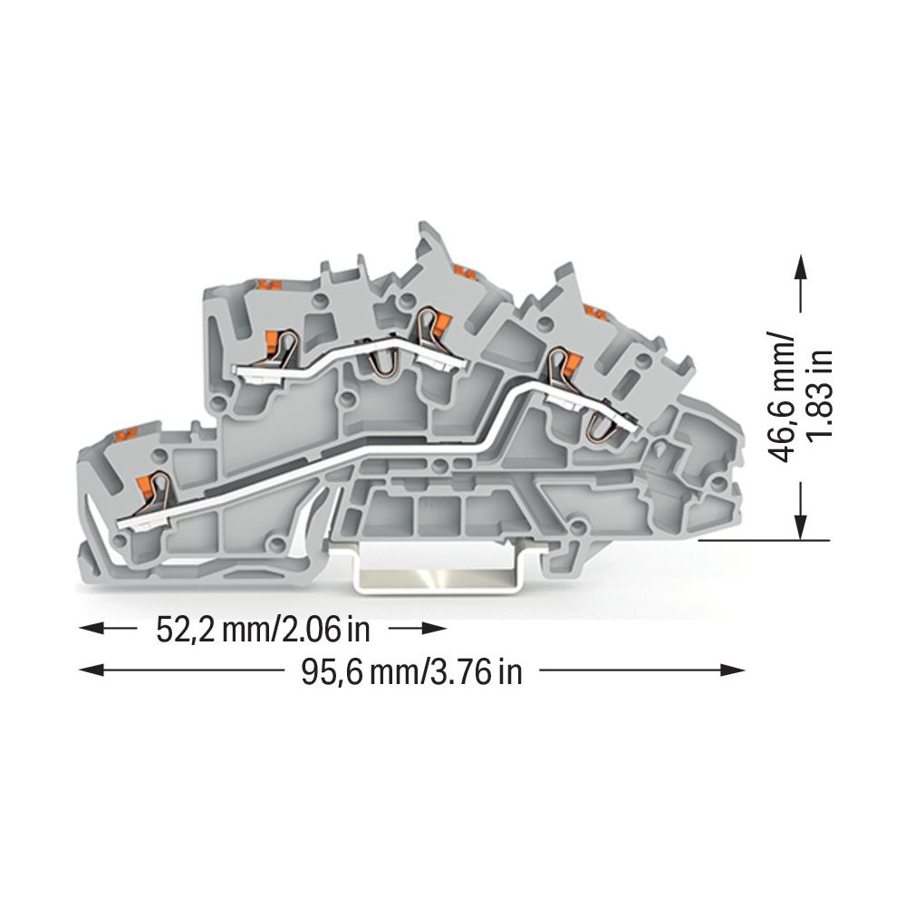 Wago Installationsetagenklemme 2203 2203-7642, 400V 31A, Polyamid, Grau... WAGO-2203-7642 4066966121933 (Abb. 6)