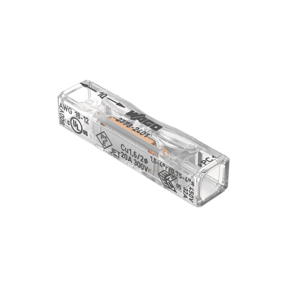 Wago Durchgangsverbinder 2773, 0,75-4mm2, 32A, 450V, Polycarbonat, Transparent, 2773-2... WAGO-2773-2401 4066966321630 (Abb. 13)