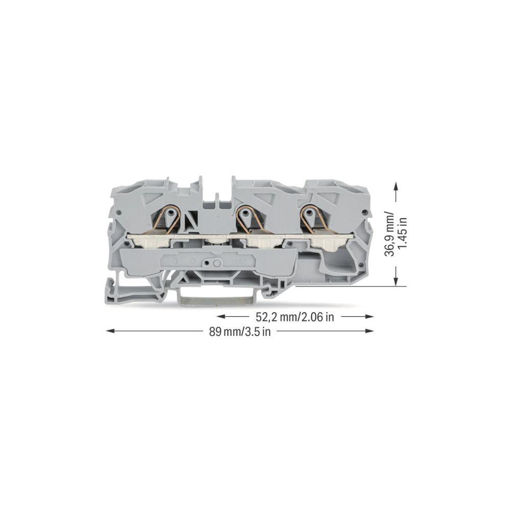 Wago 3-Leiter-Durchgangsklemme TOPJOB S 2010-1301, 10mm2, 800V, 57A, Grau... WAGO-2010-1301 4017332011341 (Abb. 3)