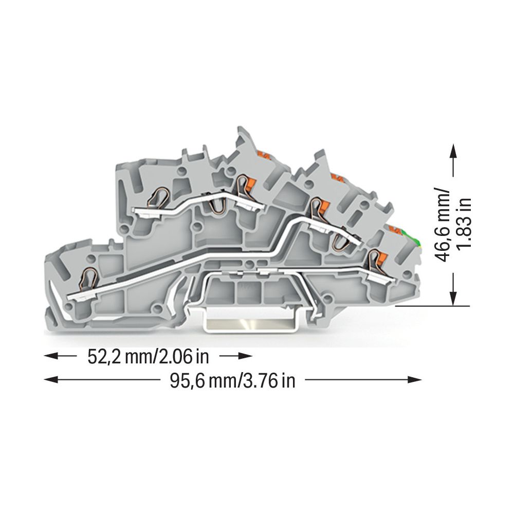 Wago Installationsetagenklemme 2203 2203-7545, 400V 31A, Polyamid, Grau... WAGO-2203-7545 4066966121995 (Abb. 6)