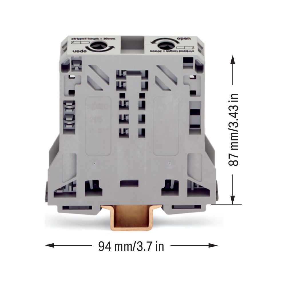 Wago 2-Leiter-Durchgangsklemme 285 285-150, 10-50mm2, 1000V, 150A, Grau... WAGO-285-150 4045454507411 (Abb. 8)
