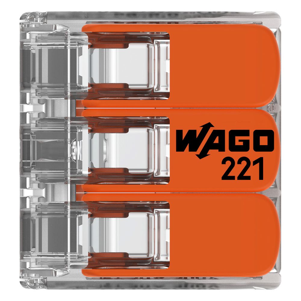 Wago Verbindungsklemme 221-613, 0,5-6mm2, Polycarbonat, Transparent... WAGO-221-613 4055143715416 (Abb. 12)