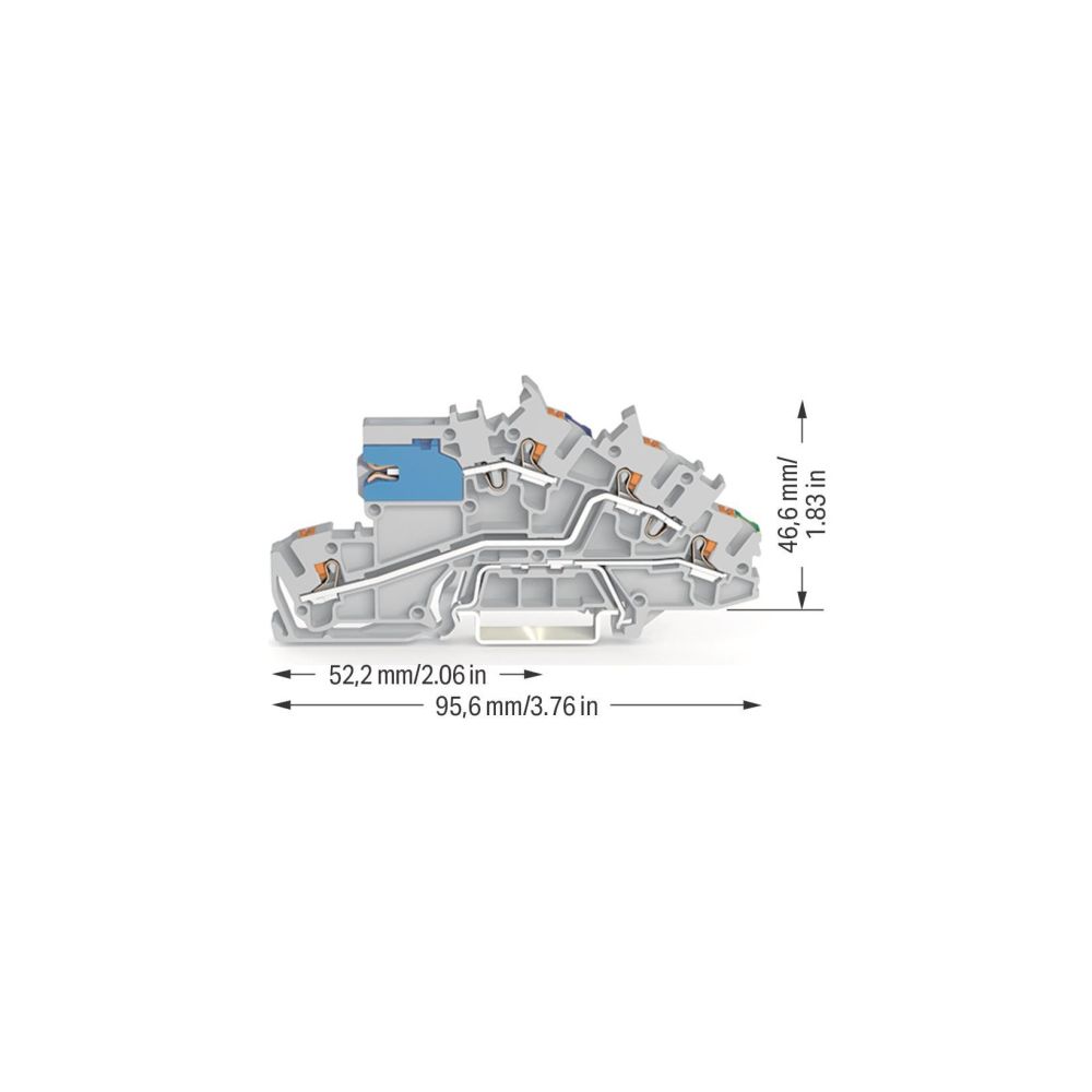 Wago Installationsetagenklemme 2203 2203-7641, 250V 29A 0,25-4mm2, Polyamid, Grau... WAGO-2203-7641 4066966121926 (Abb. 3)