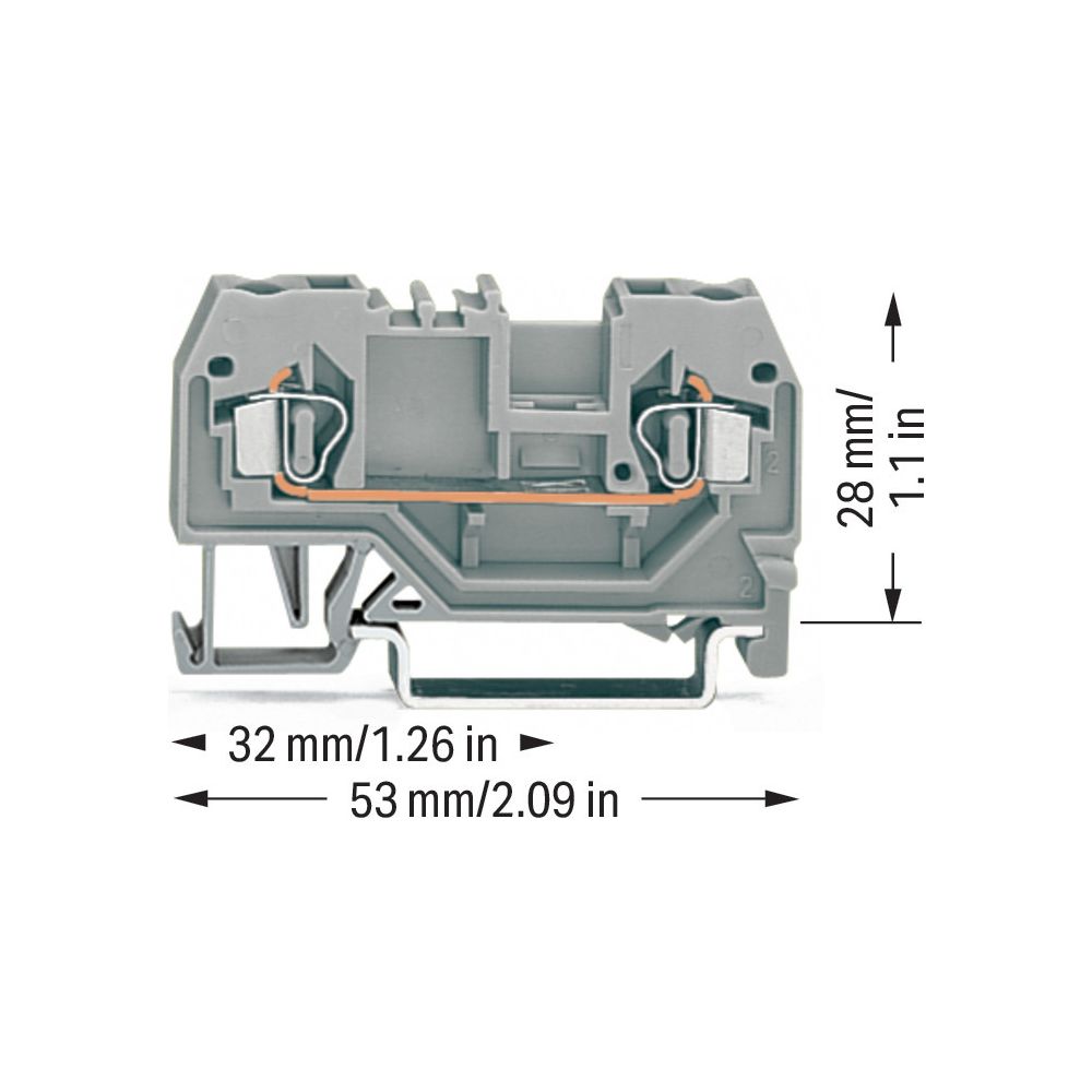 Wago 2-Leiter-Durchgangsklemme 280 280-901, 0,08-2,5mm2, Grau... WAGO-280-901 4044918391726 (Abb. 9)