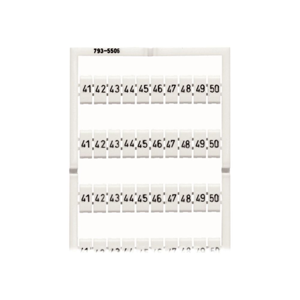 Wago WMB-Beschriftungsschild 793-5506, 5-5,2mm, 41-50, weiß... WAGO-793-5506 4044918934503 (Abb. 2)