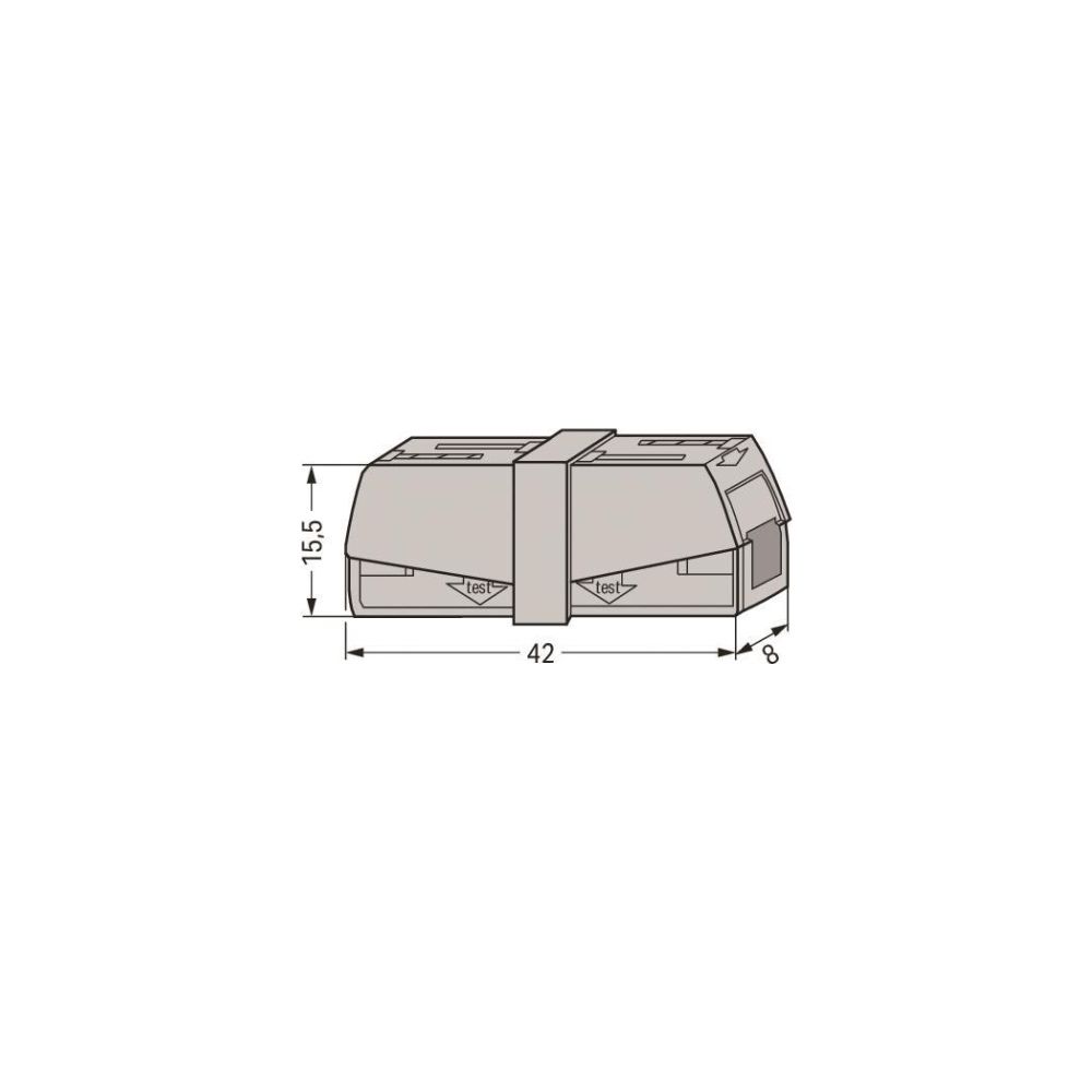 Wago Leuchtenklemme 224-201, 0,5-2,5mm2, 400V, 24A, Grau... WAGO-224-201 4044918818407 (Abb. 9)